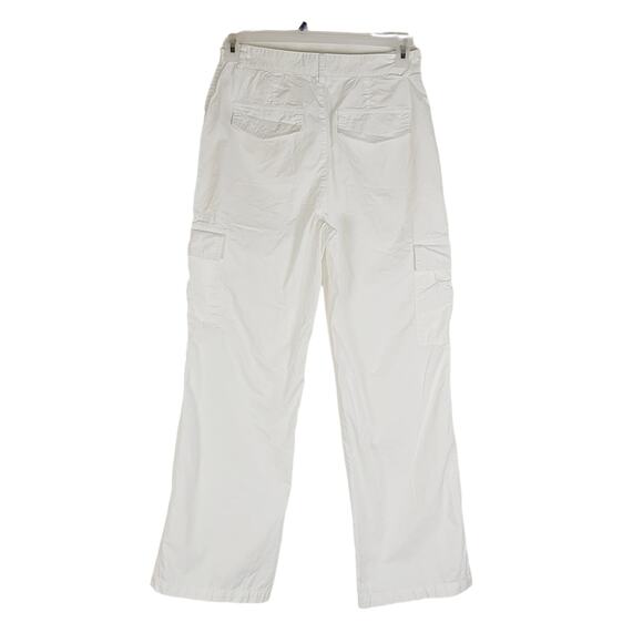 Zara womens white 100% cotton cargo utility pants size medium - Picture 2 of 11